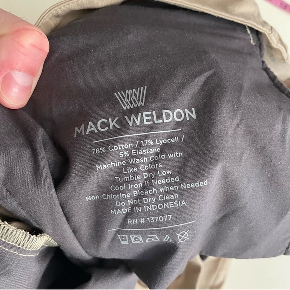 Mack Weldon Men’s Tech Chino Short Sandstorm Khaki Size 34 NWOT - Picture 5 of 8